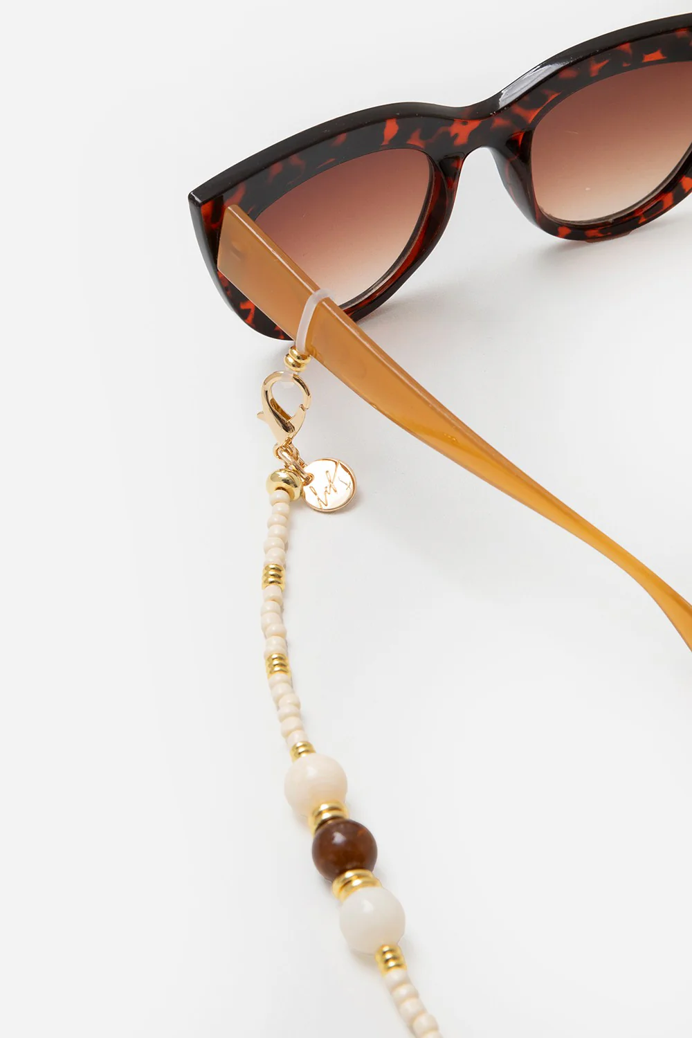 Bijoux Chaine De Lunettes Iris Beige 72 cm - Image 2