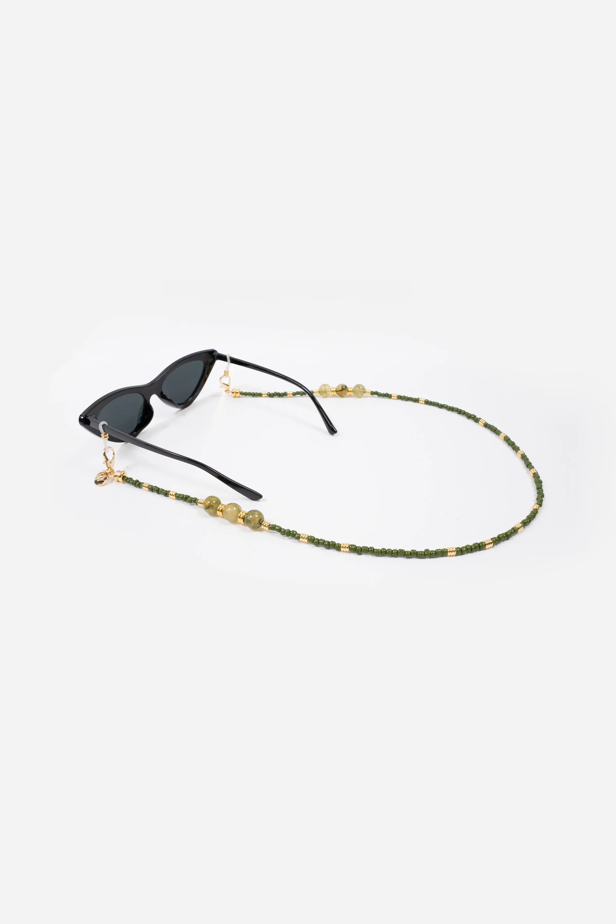 Bijoux Chaine De Lunettes Iris Kaki 72 cm