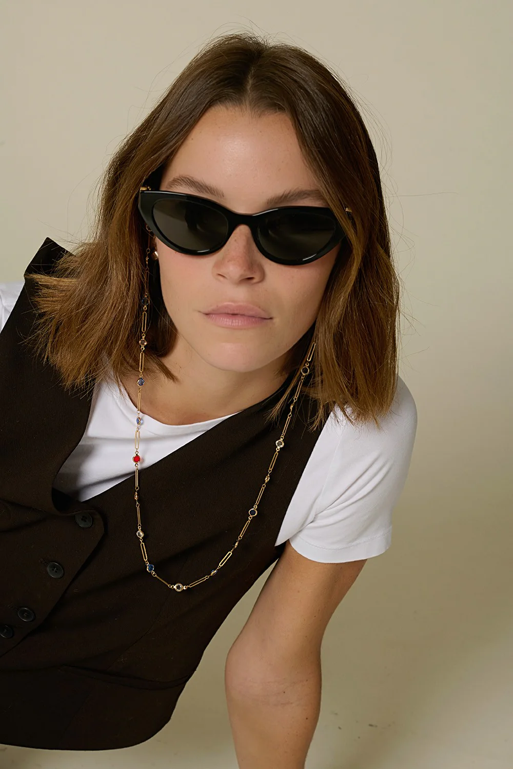 Bijoux Chaine De Lunettes Suri Dore 72 cm - Image 3