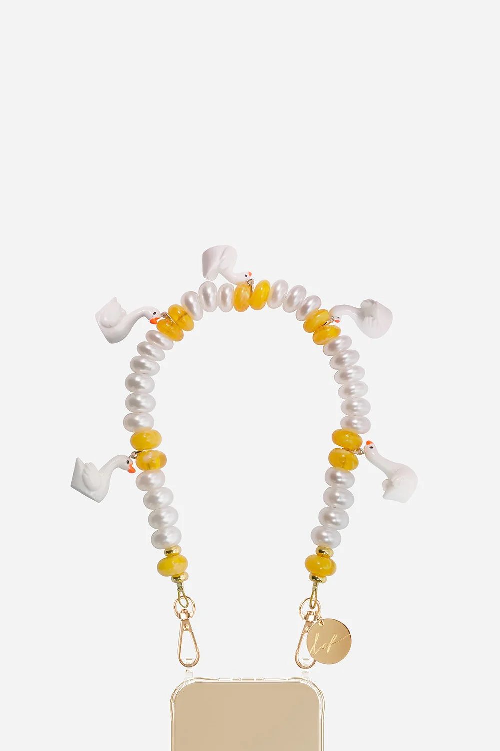 Chaine Courte Perle Blanc 40 cm - Image 2