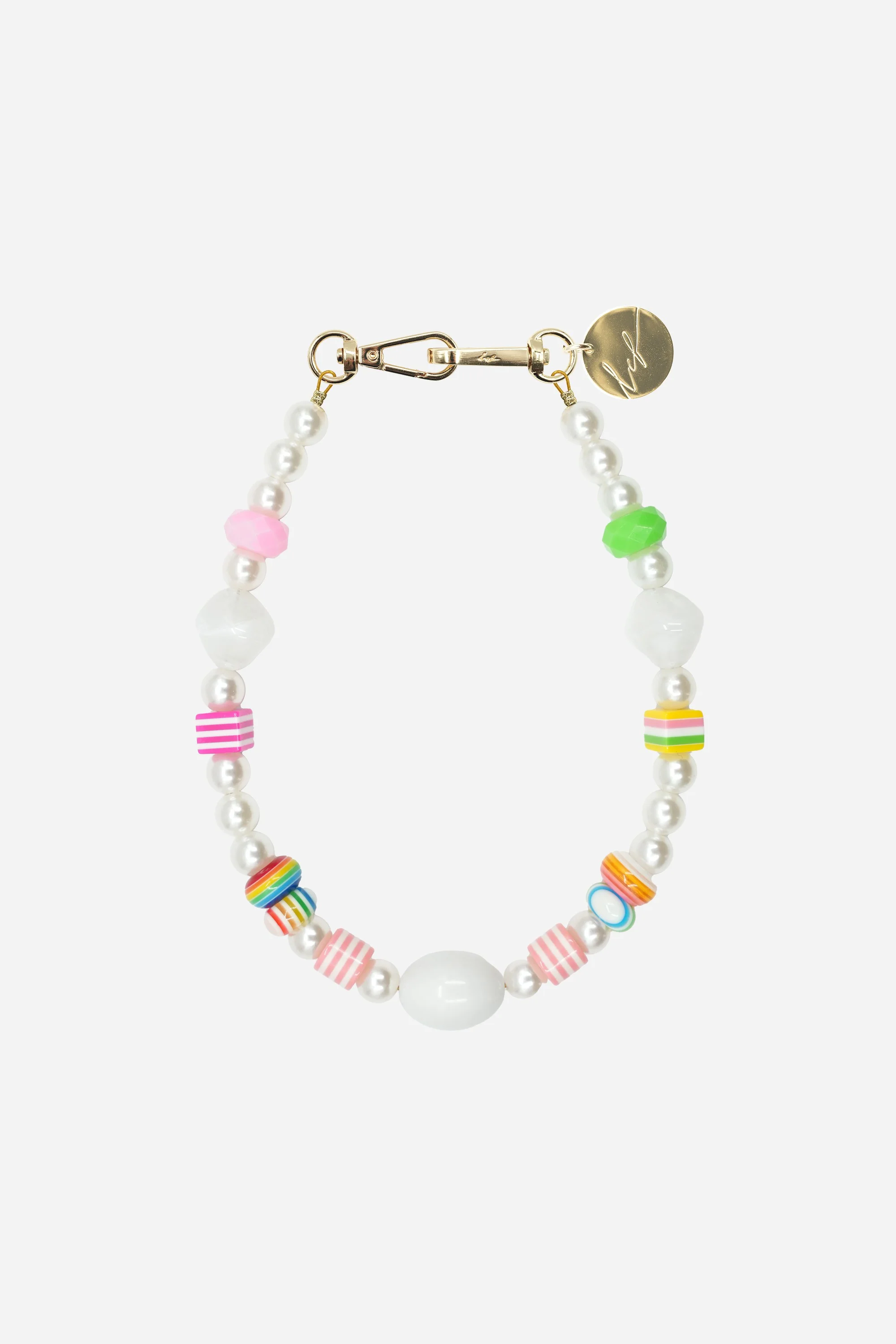 Chaine Courte Blanche Blanc 40 cm