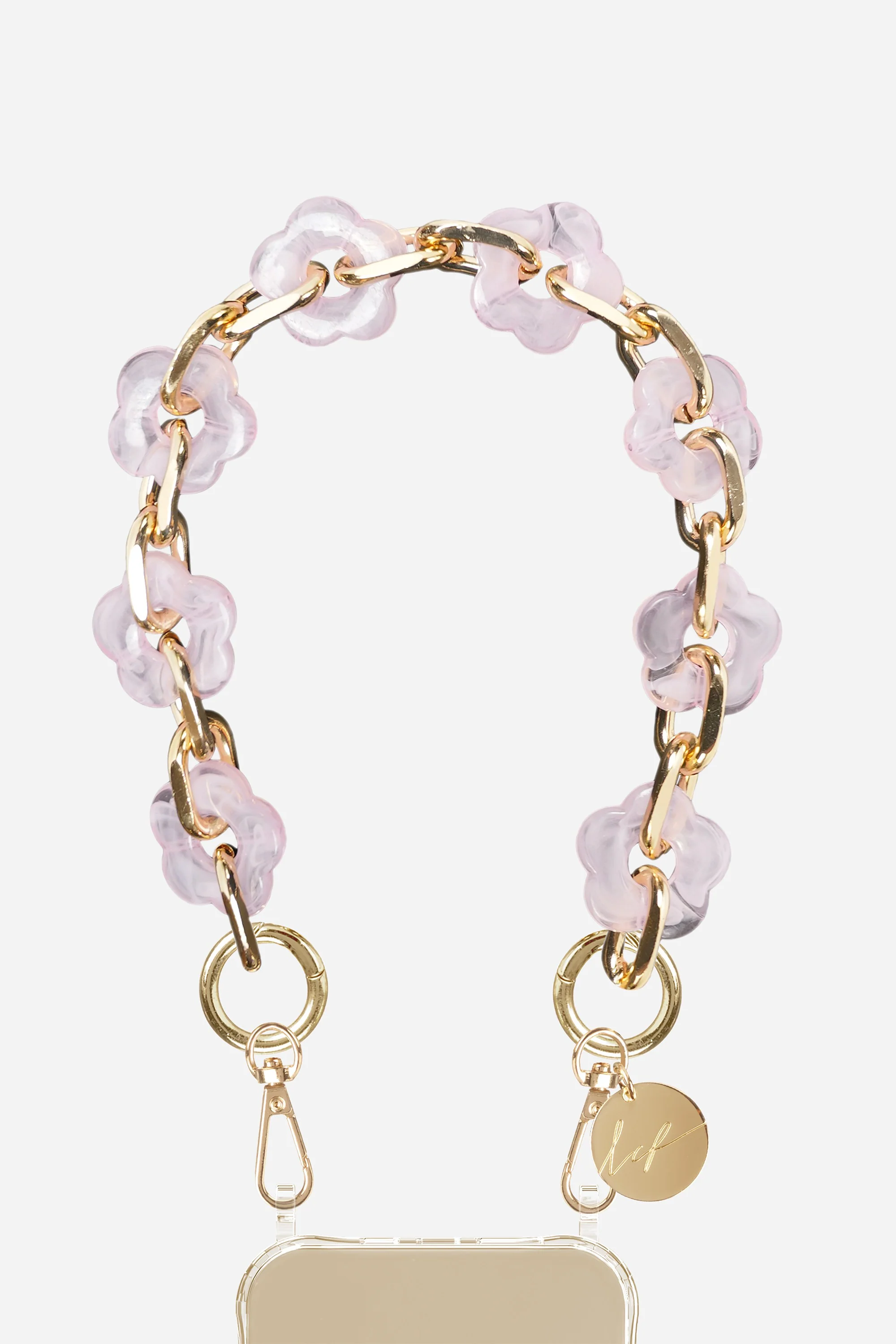 Chaine Courte Cassy Fleurs Rose 40 cm - Image 2
