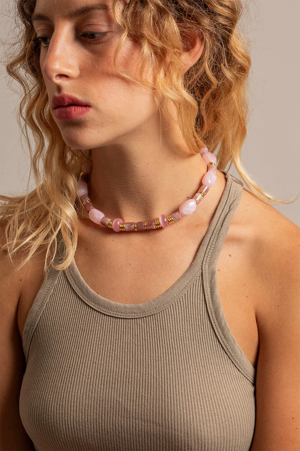 Chaine Courte Divya Rose 40 cm - Image 2