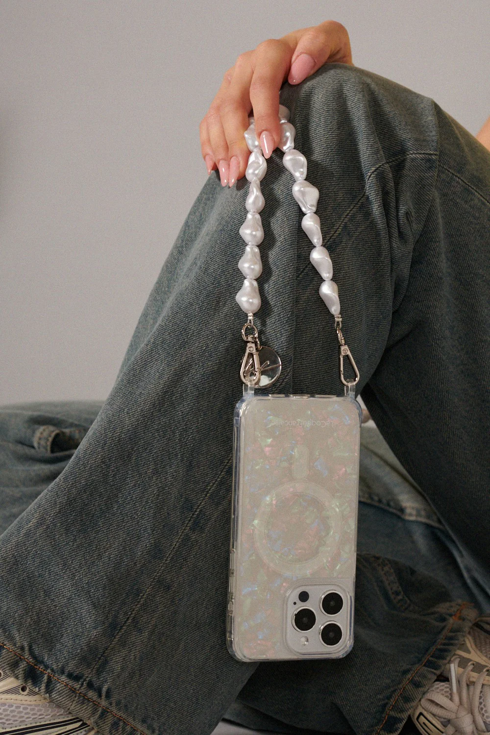 Chaine Longue Adele Blanc 120 cm - Image 4