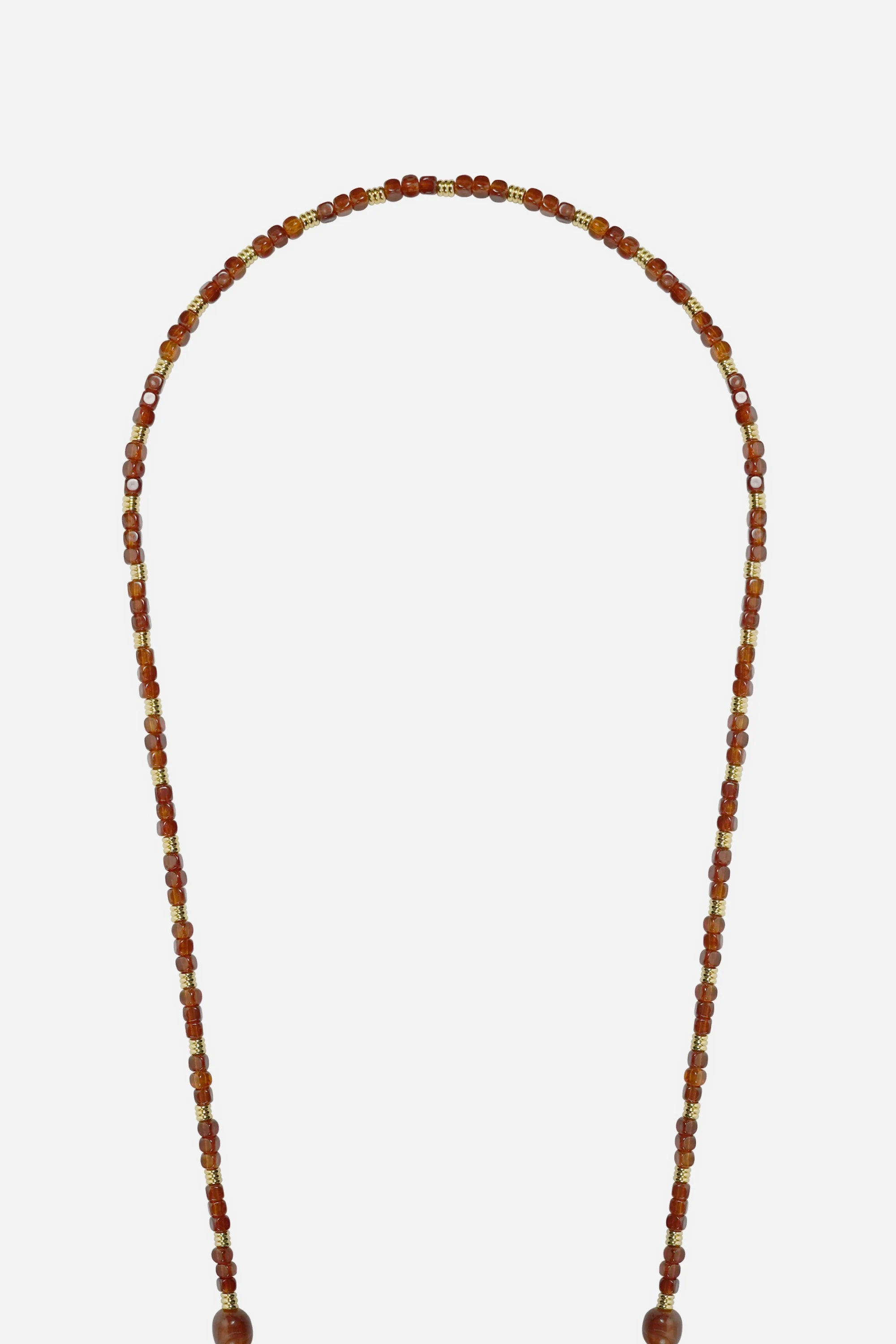 Chaine Longue Alda Marron 120 cm
