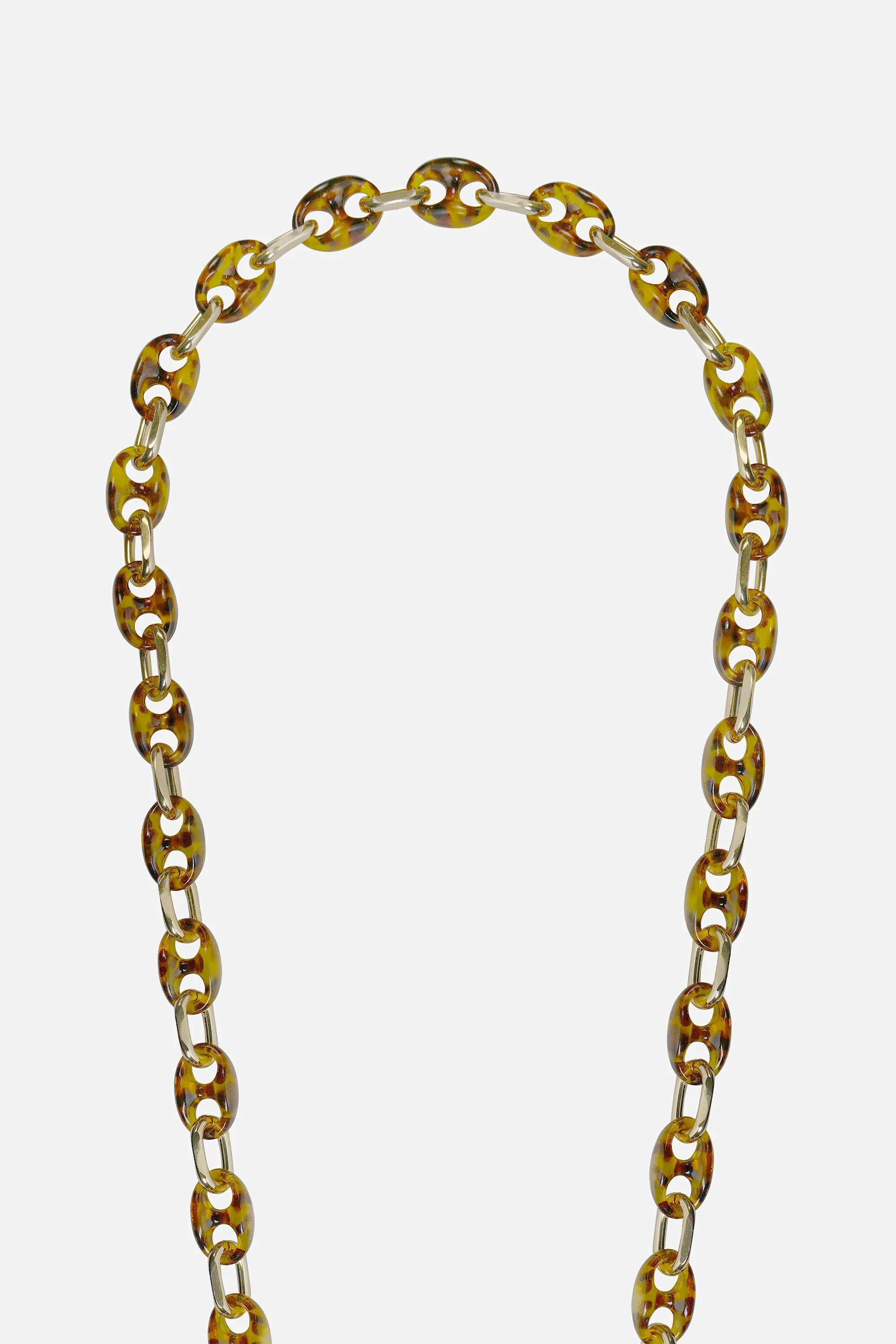 Chaine Longue Becky Ecaille Marron 120 cm - Image 3