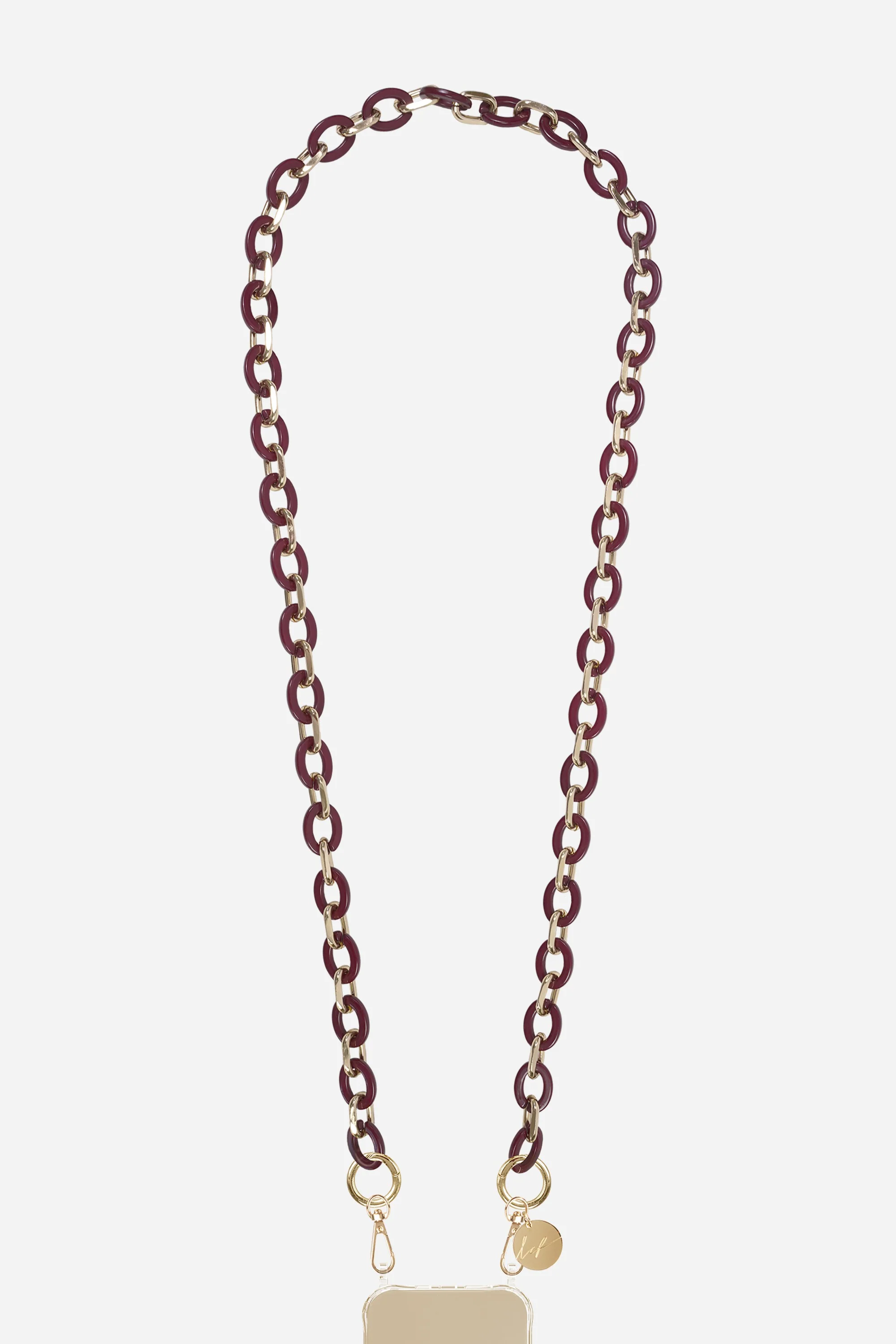 Chaine Longue Cassy Bordeaux 120 cm