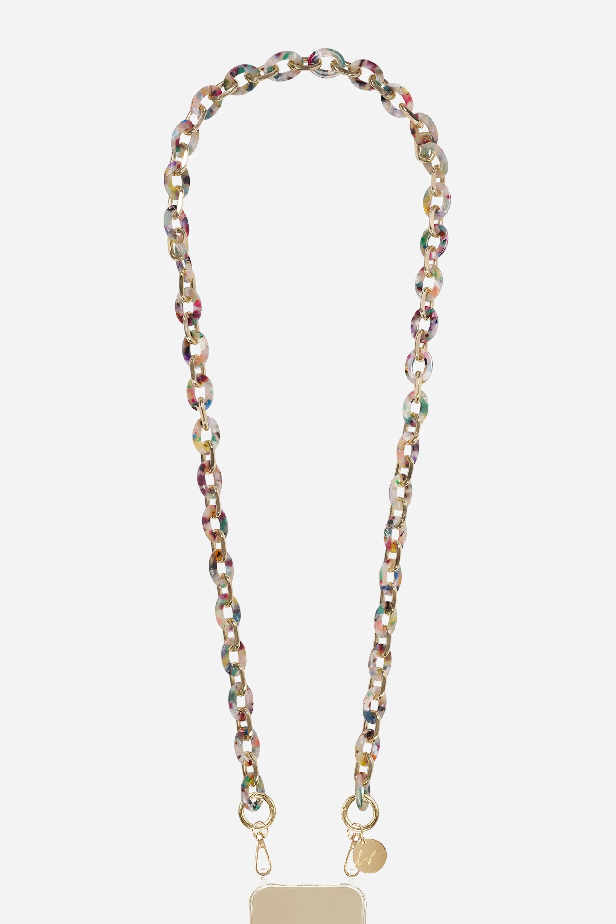 Chaine Longue Cassy Ecaille Multi 120 cm