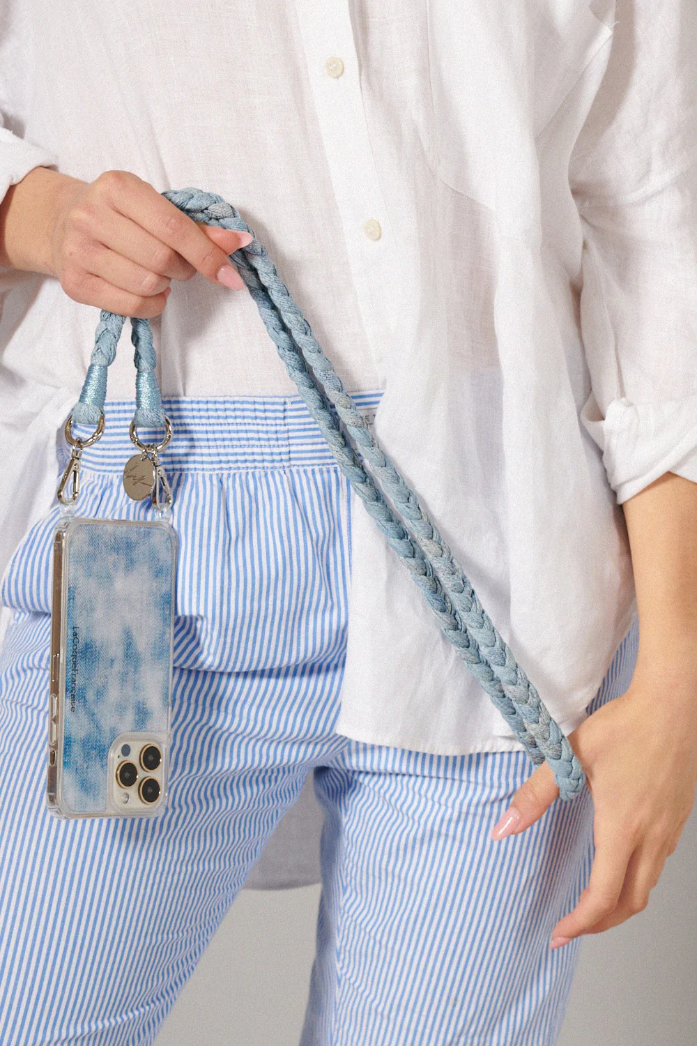 Cordon tresse Della bleu denim - Image 4