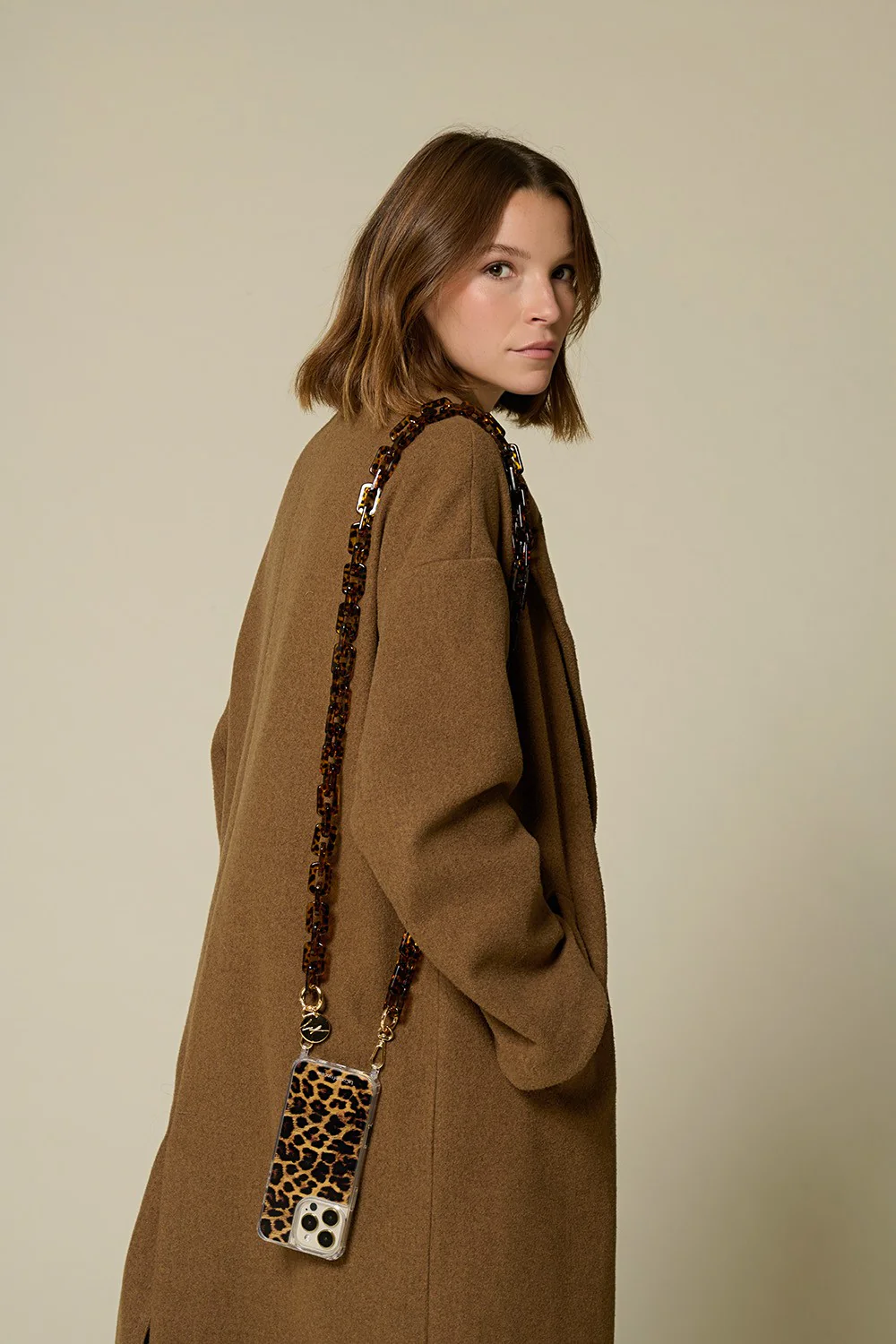 Chaine Longue Emmy Marron 120 cm - Image 3