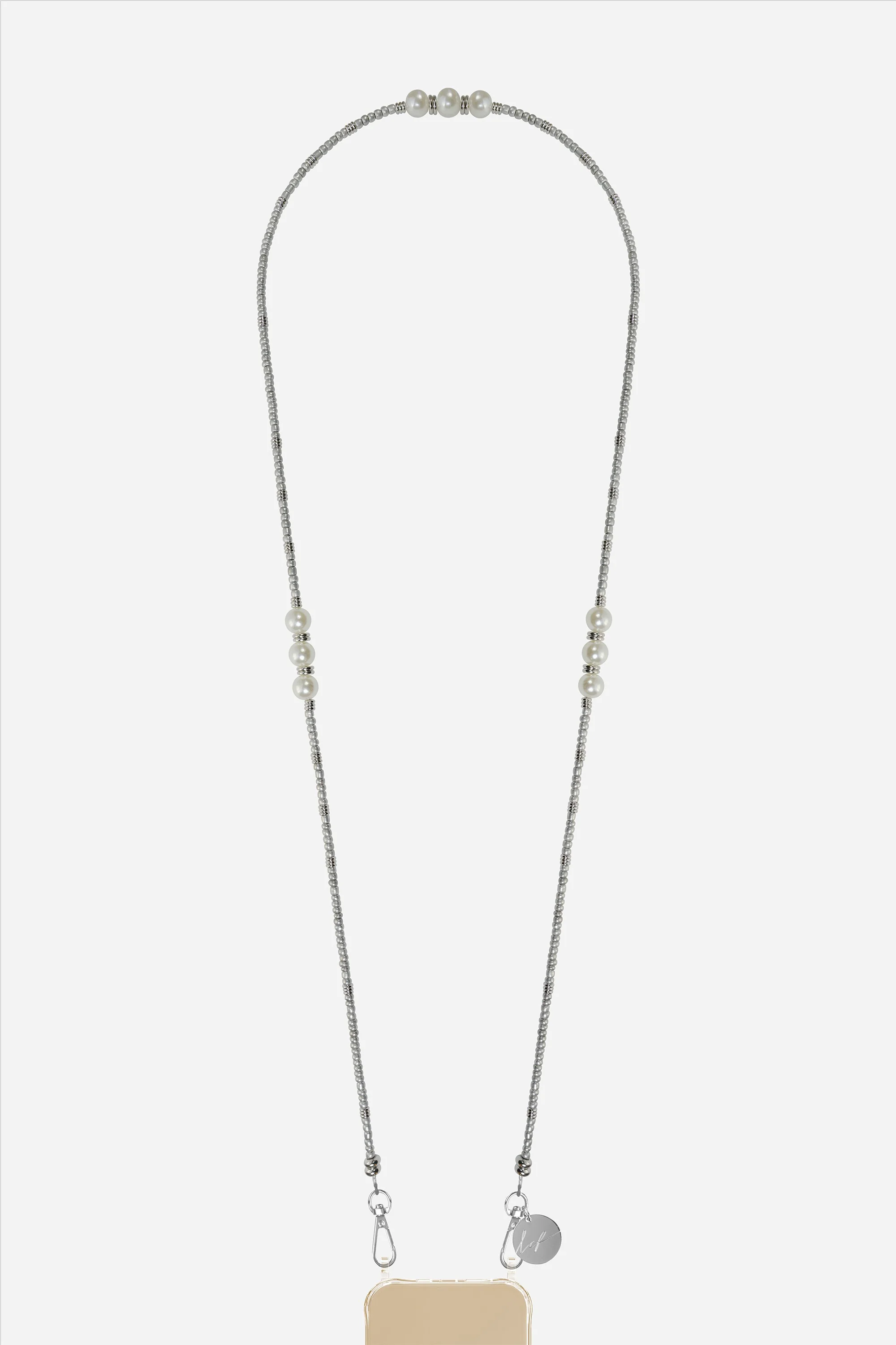 Chaine Longue Iris Argent 120 cm