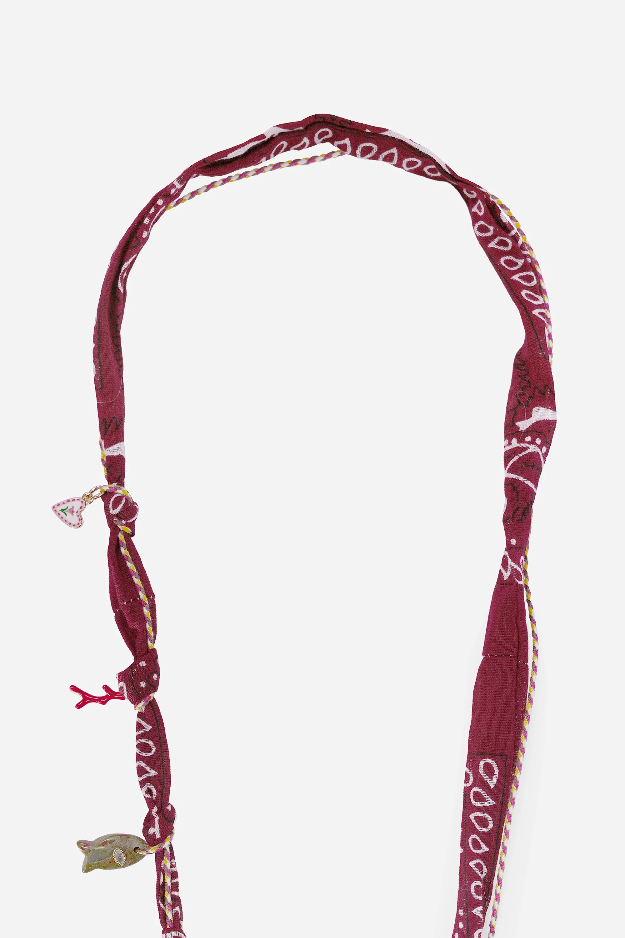 Chaine Longue Laia Bordeaux 120 cm - Image 3