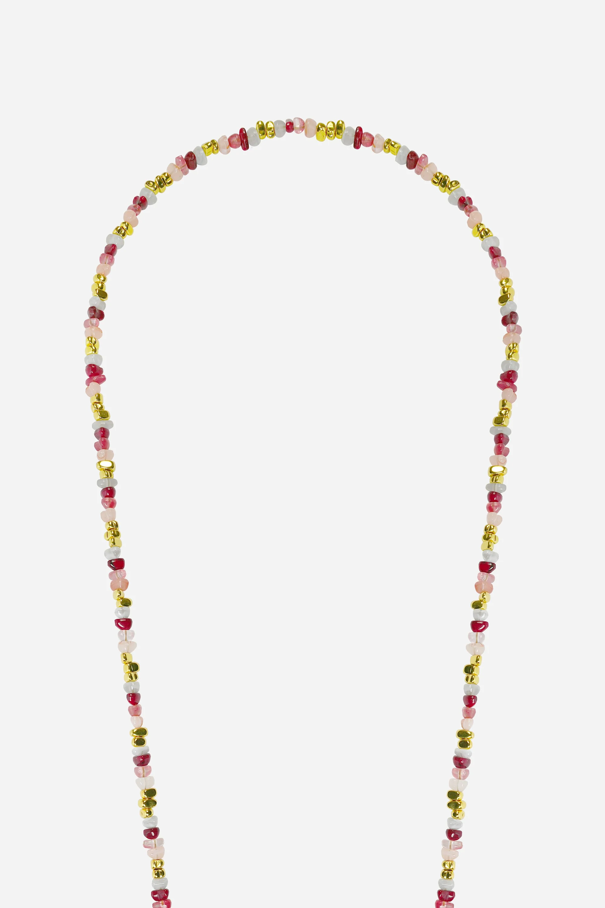 Chaine Longue Liviya Rose Bordeaux 120 cm - Image 3