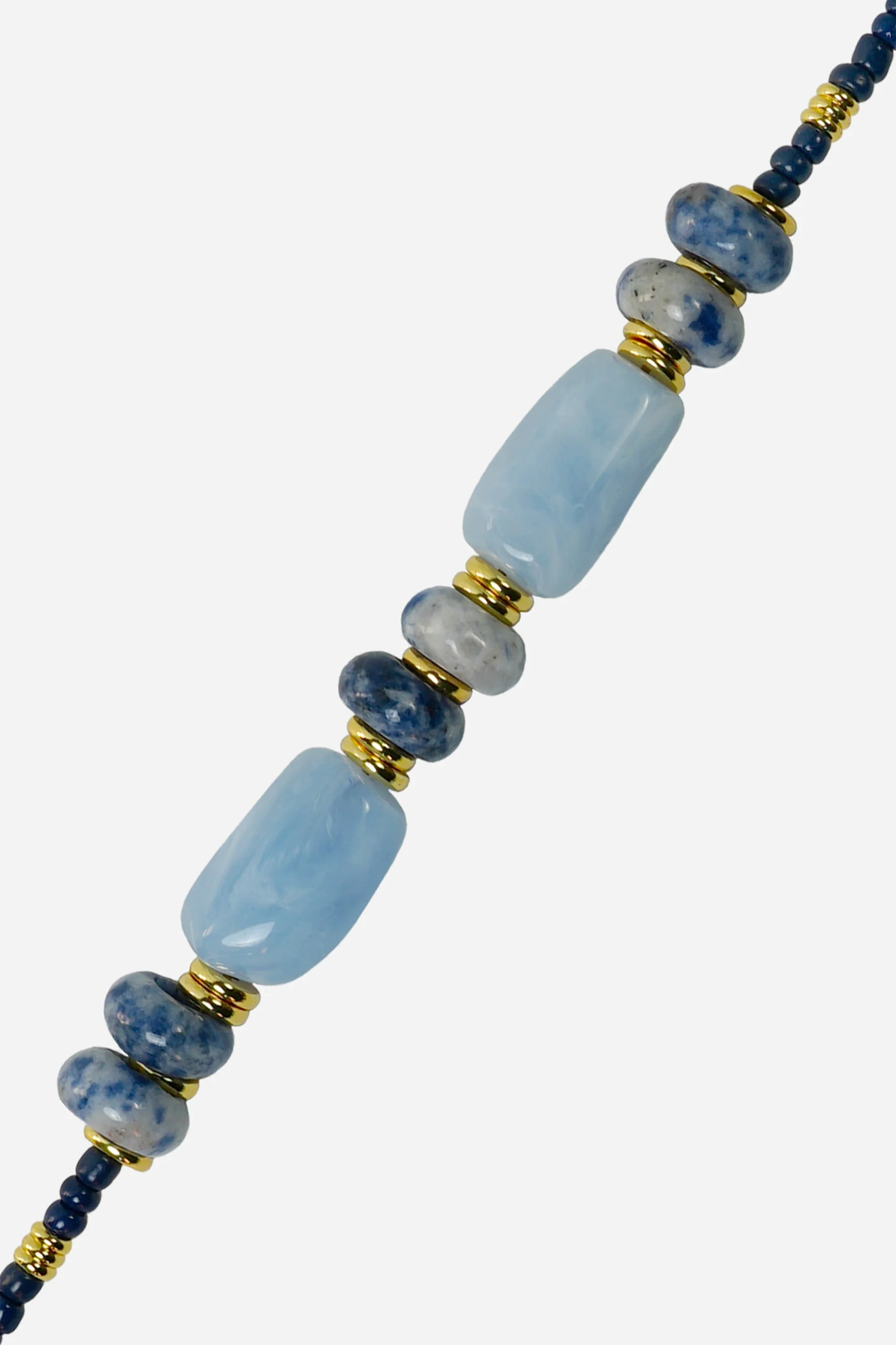 Chaine Longue Nessy Bleu 120 cm - Image 2