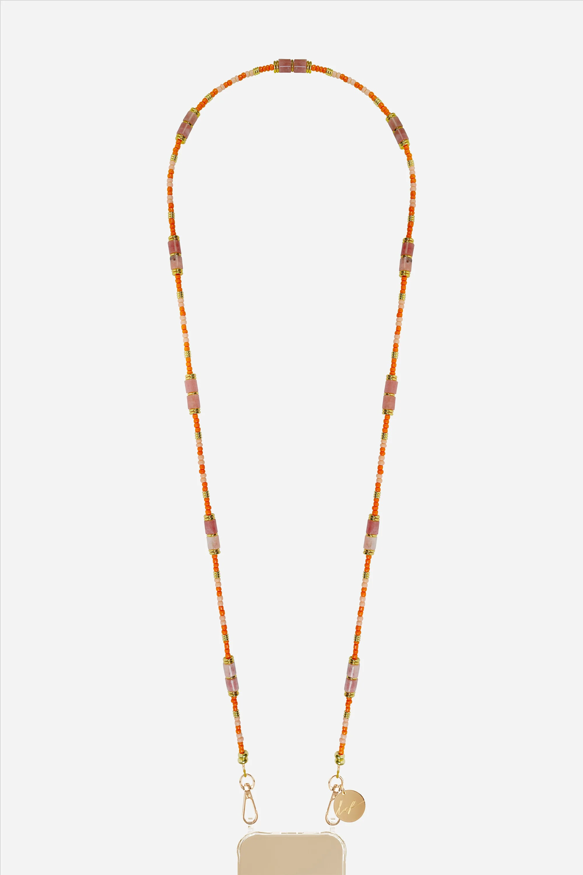 Chaine Longue Ornella Orange 120 cm - Image 3