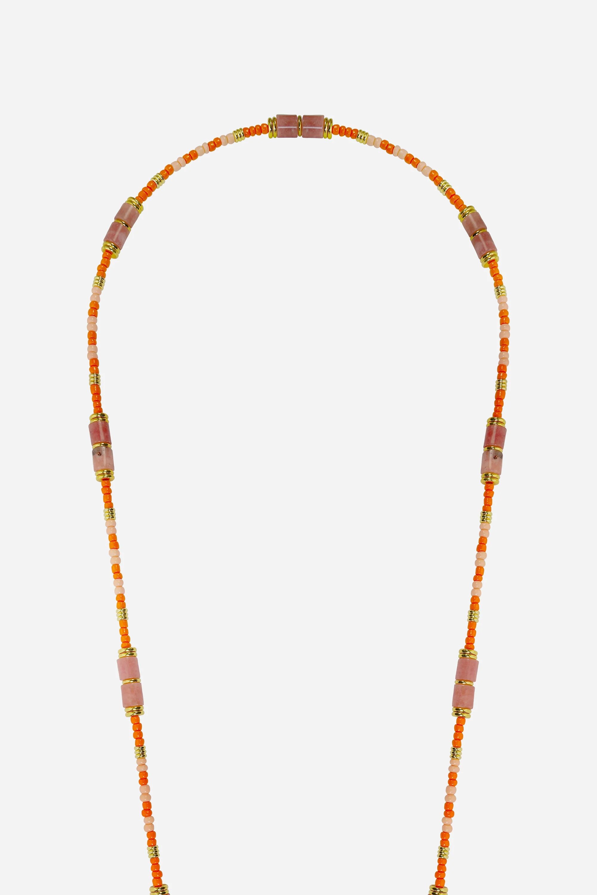 Chaine Longue Ornella Orange 120 cm - Image 5
