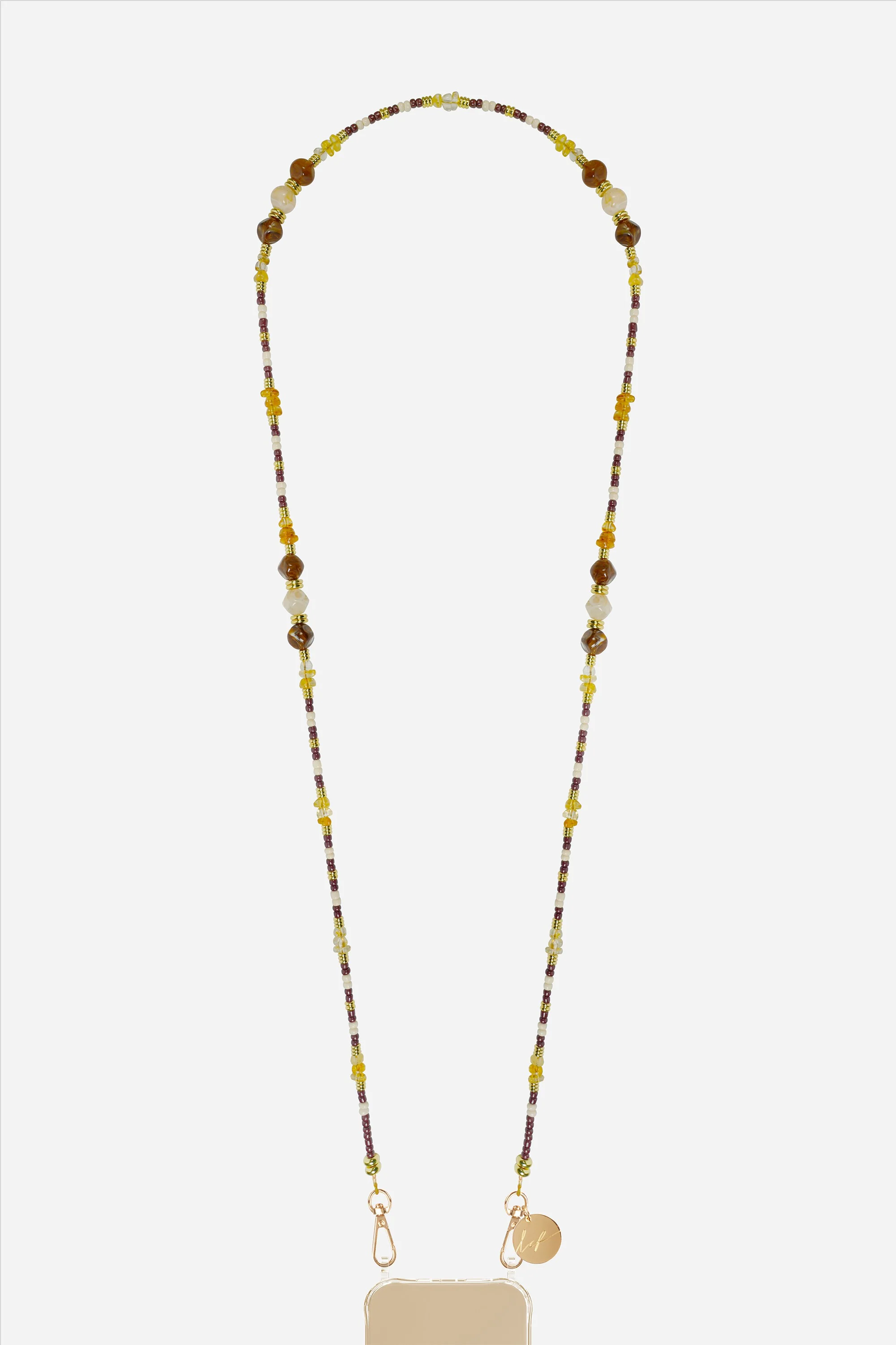 Chaine Longue Sabrina Marron 120 cm