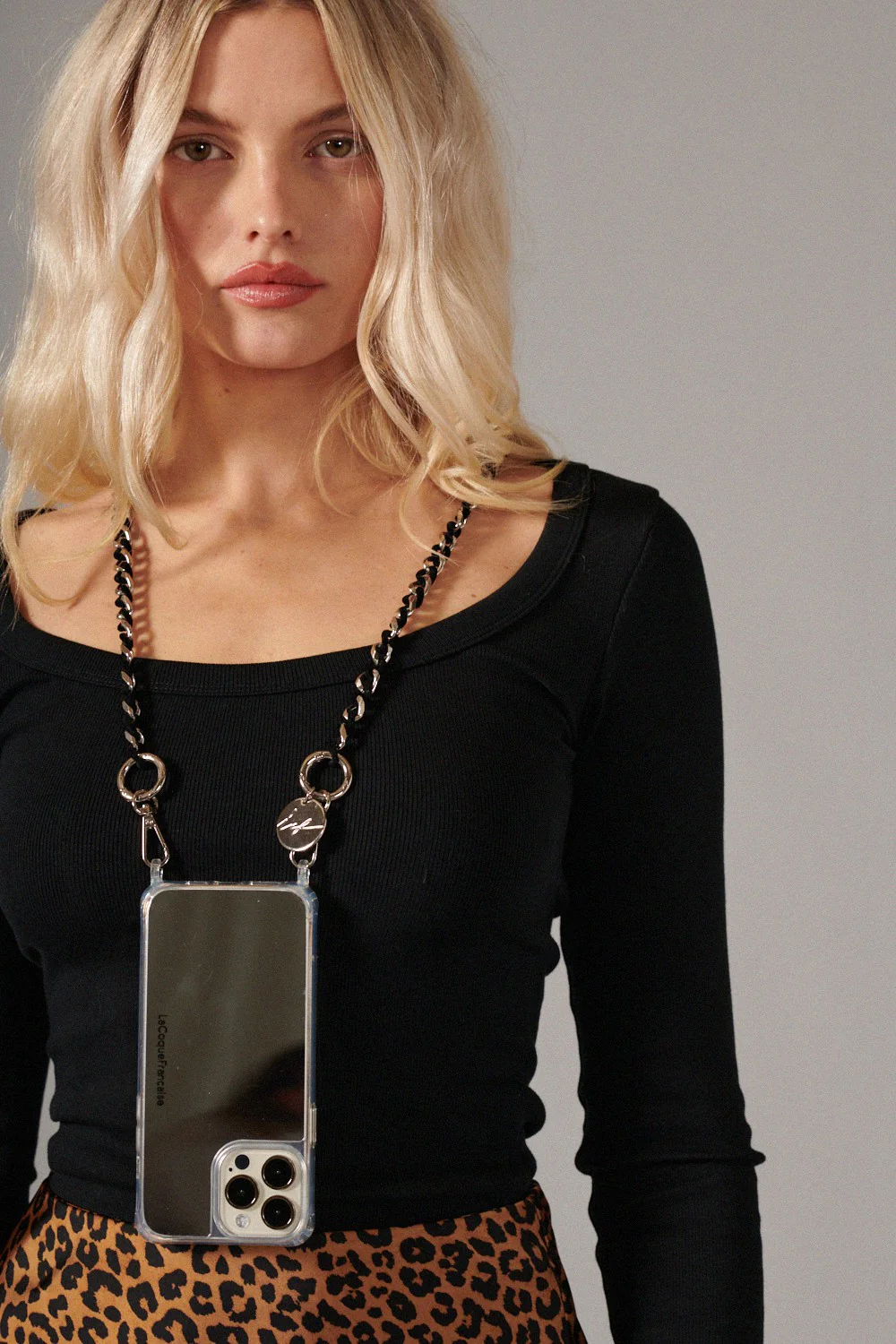 Chaine Longue Sona Noir 120 cm - Image 3
