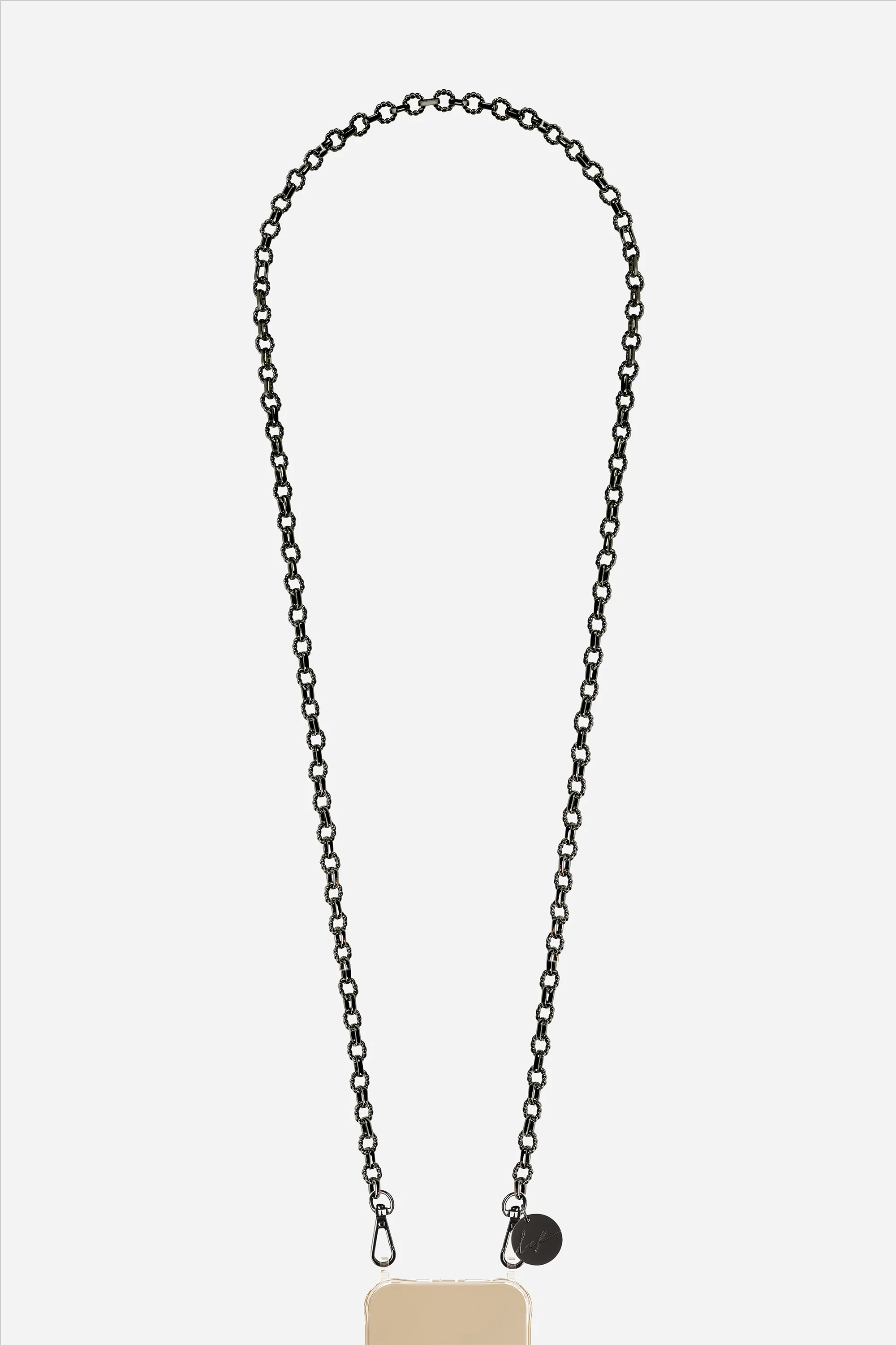 Chaine Longue Zita Noir 120 cm