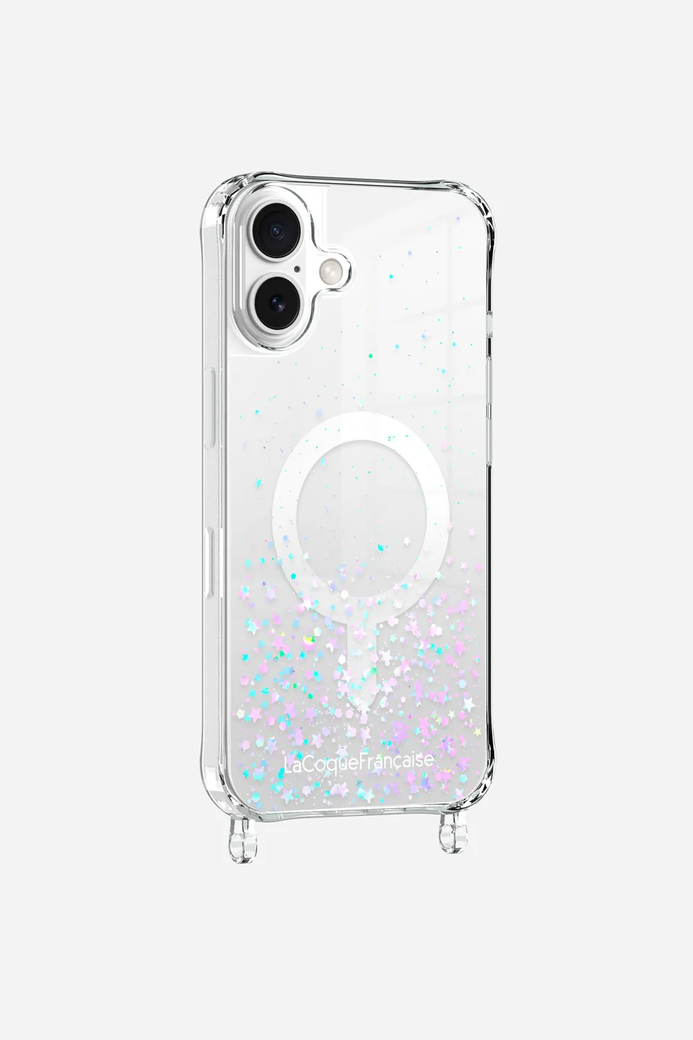 Coque Anneaux Paillettes Magsafe Argent - Image 5