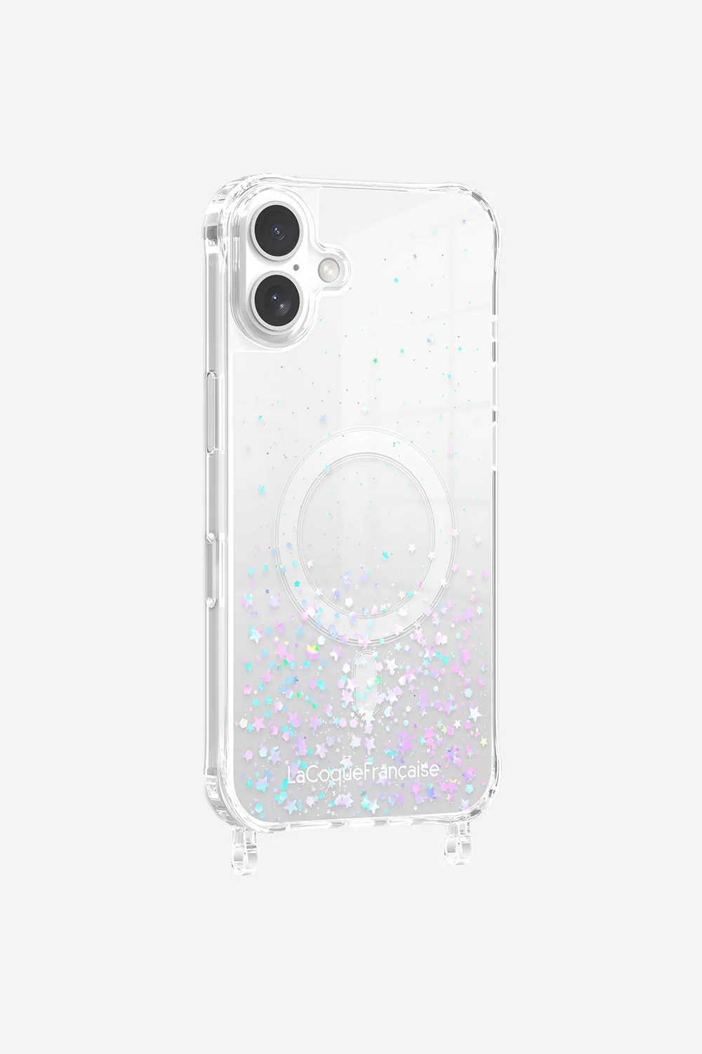 Coque Anneaux Paillettes Magsafe Argent - Image 9
