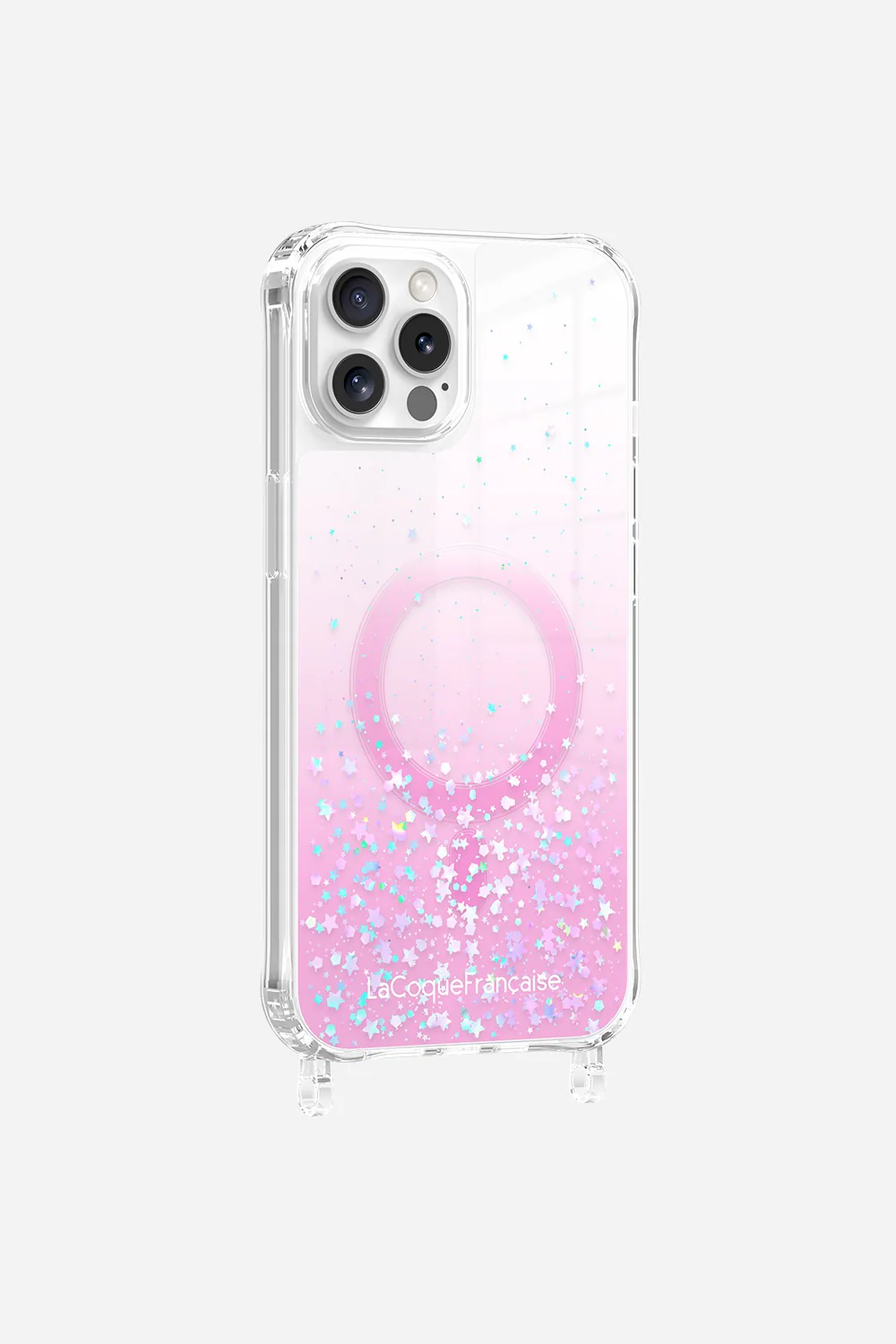 Coque Anneaux Paillettes Magsafe Rose - Image 21