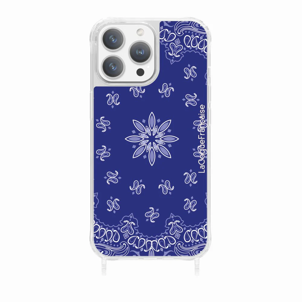 Coque Anneaux Imprimee Bandana Bleu - Image 17