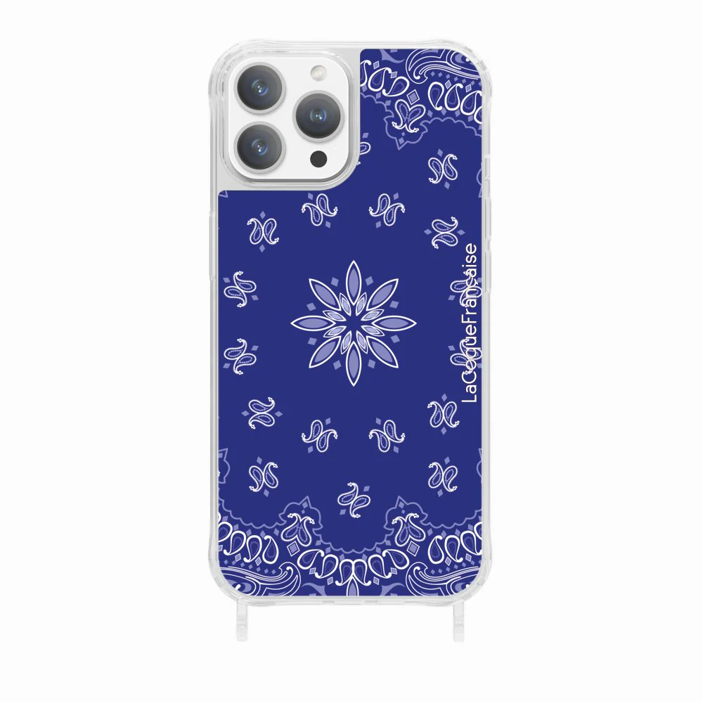 Coque Anneaux Imprimee Bandana Bleu - Image 18