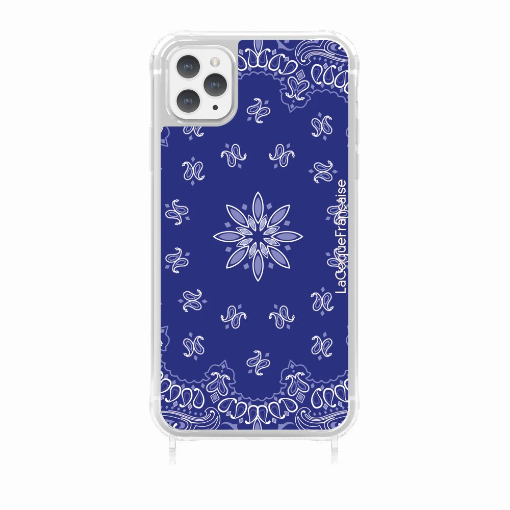 Coque Anneaux Imprimee Bandana Bleu - Image 24