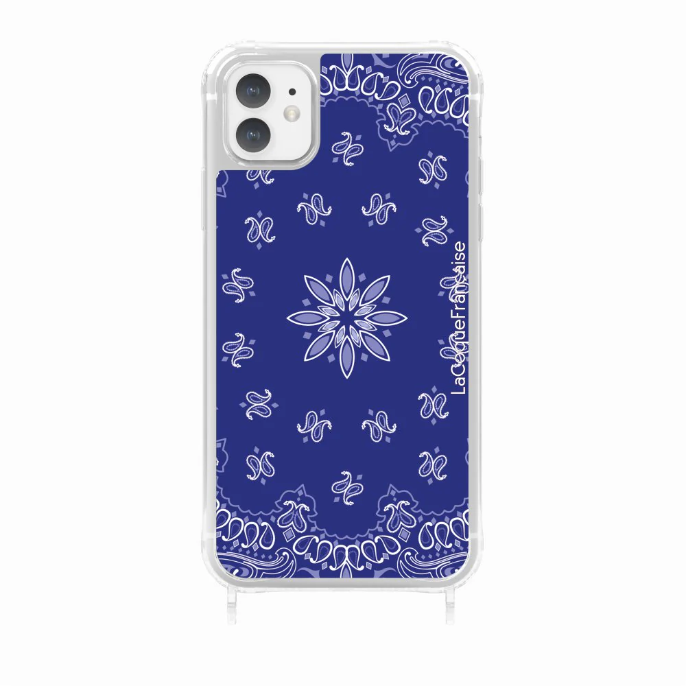 Coque Anneaux Imprimee Bandana Bleu - Image 26