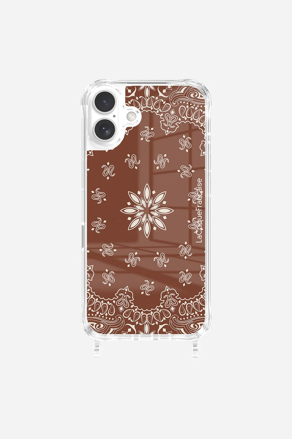 Coque Anneaux Imprimee Bandana Brun - Image 7