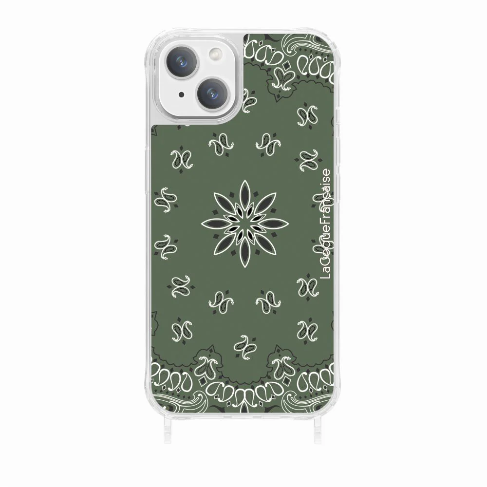 Coque Anneaux Imprimee Bandana Kaki - Image 11