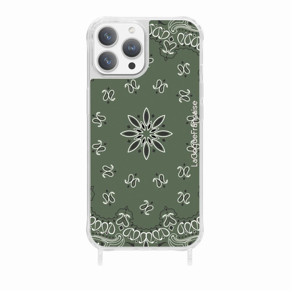 Coque Anneaux Imprimee Bandana Kaki - Image 13