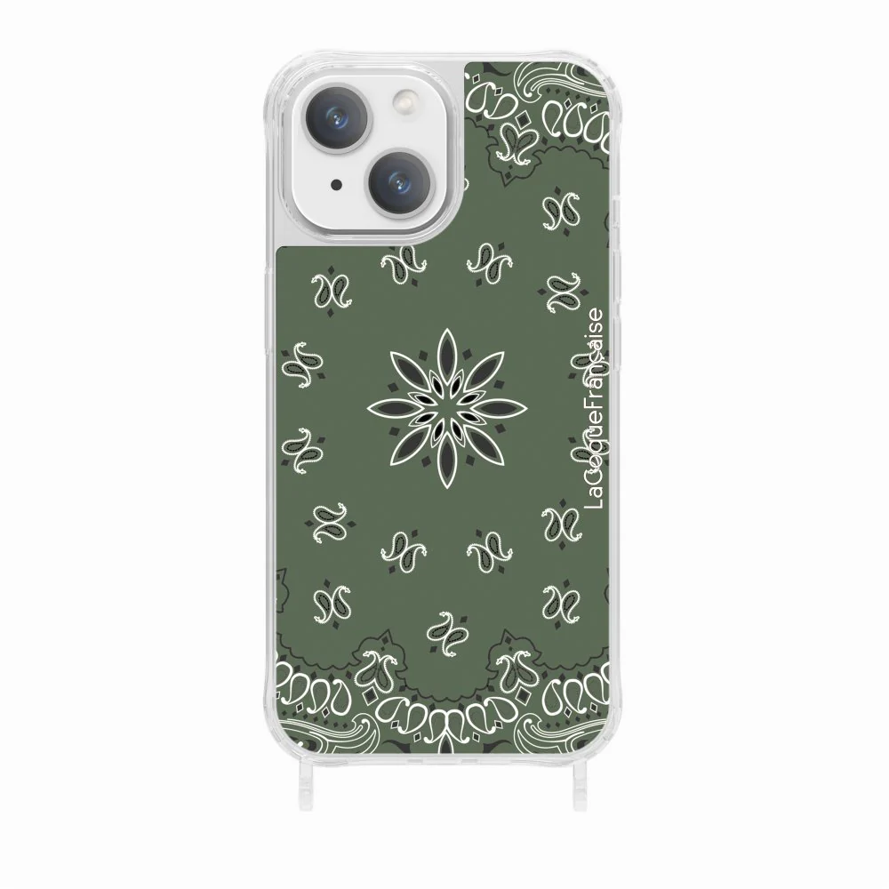 Coque Anneaux Imprimee Bandana Kaki - Image 19