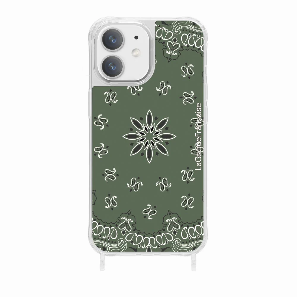 Coque Anneaux Imprimee Bandana Kaki - Image 22
