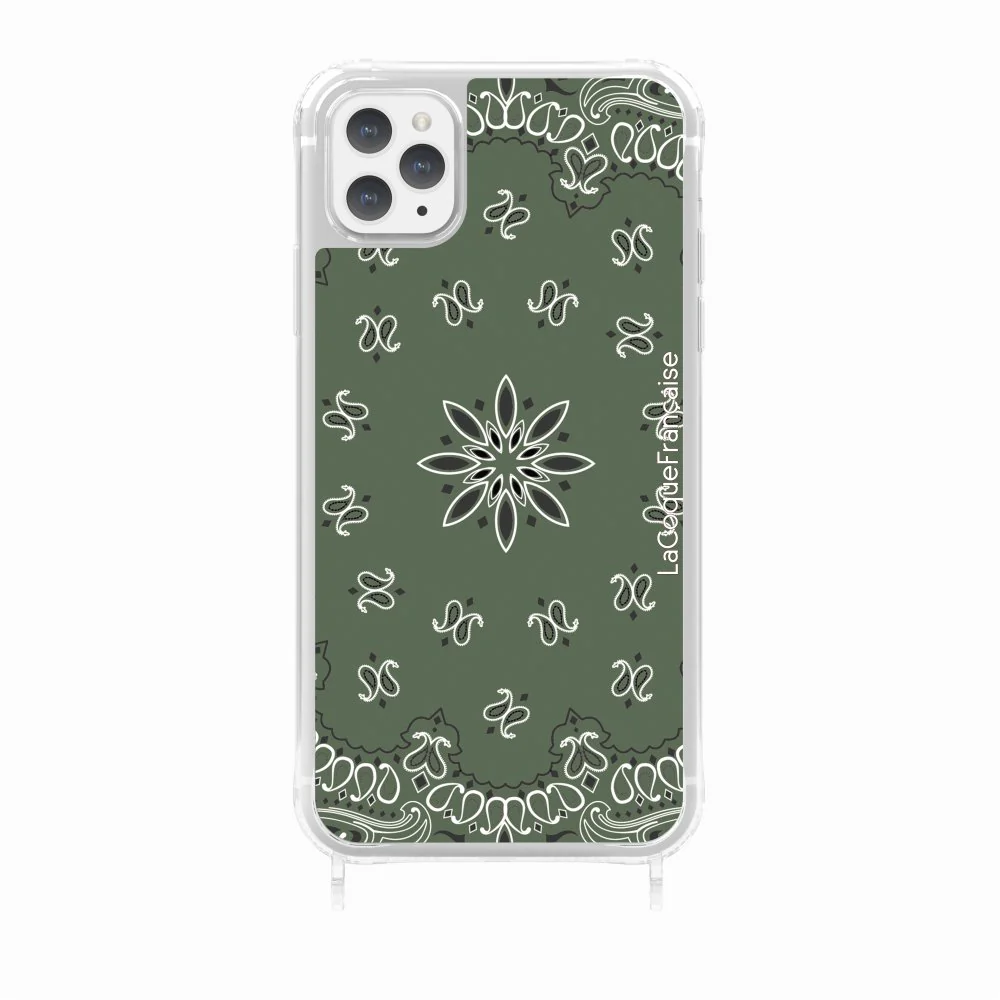 Coque Anneaux Imprimee Bandana Kaki - Image 23