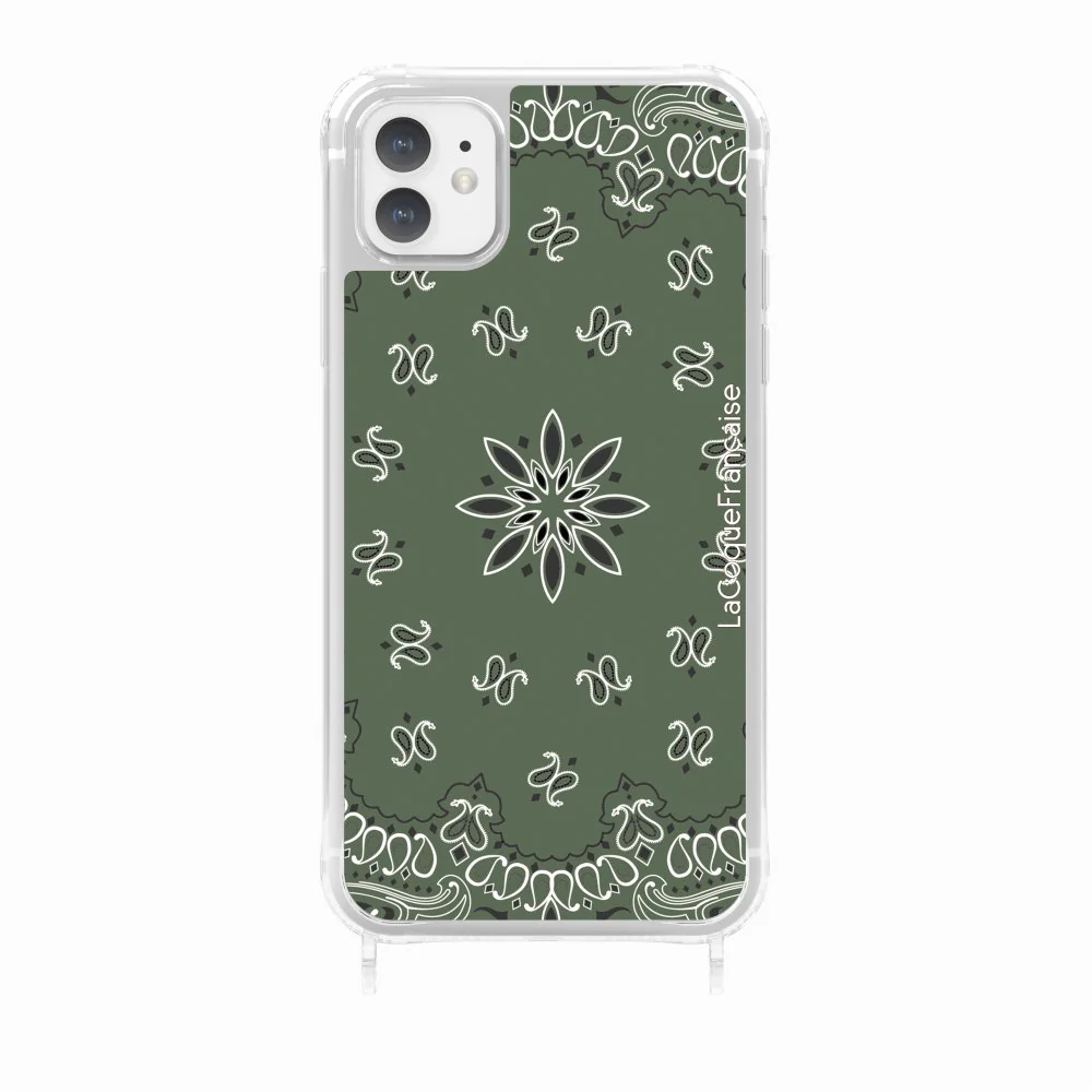 Coque Anneaux Imprimee Bandana Kaki - Image 25