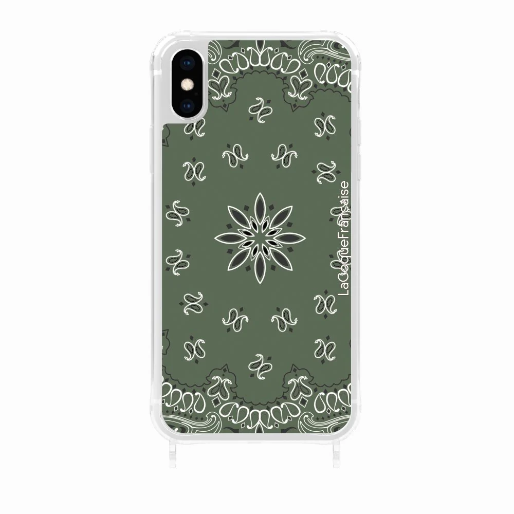Coque Anneaux Imprimee Bandana Kaki - Image 26