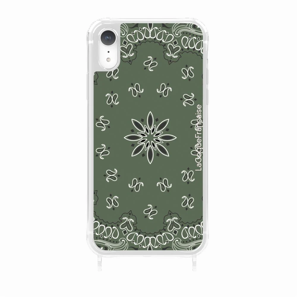Coque Anneaux Imprimee Bandana Kaki - Image 28