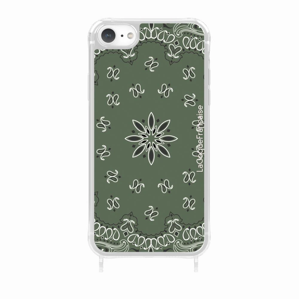 Coque Anneaux Imprimee Bandana Kaki - Image 29