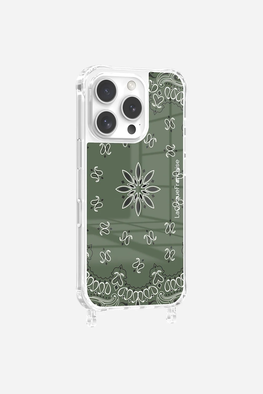 Coque Anneaux Imprimee Bandana Kaki - Image 4