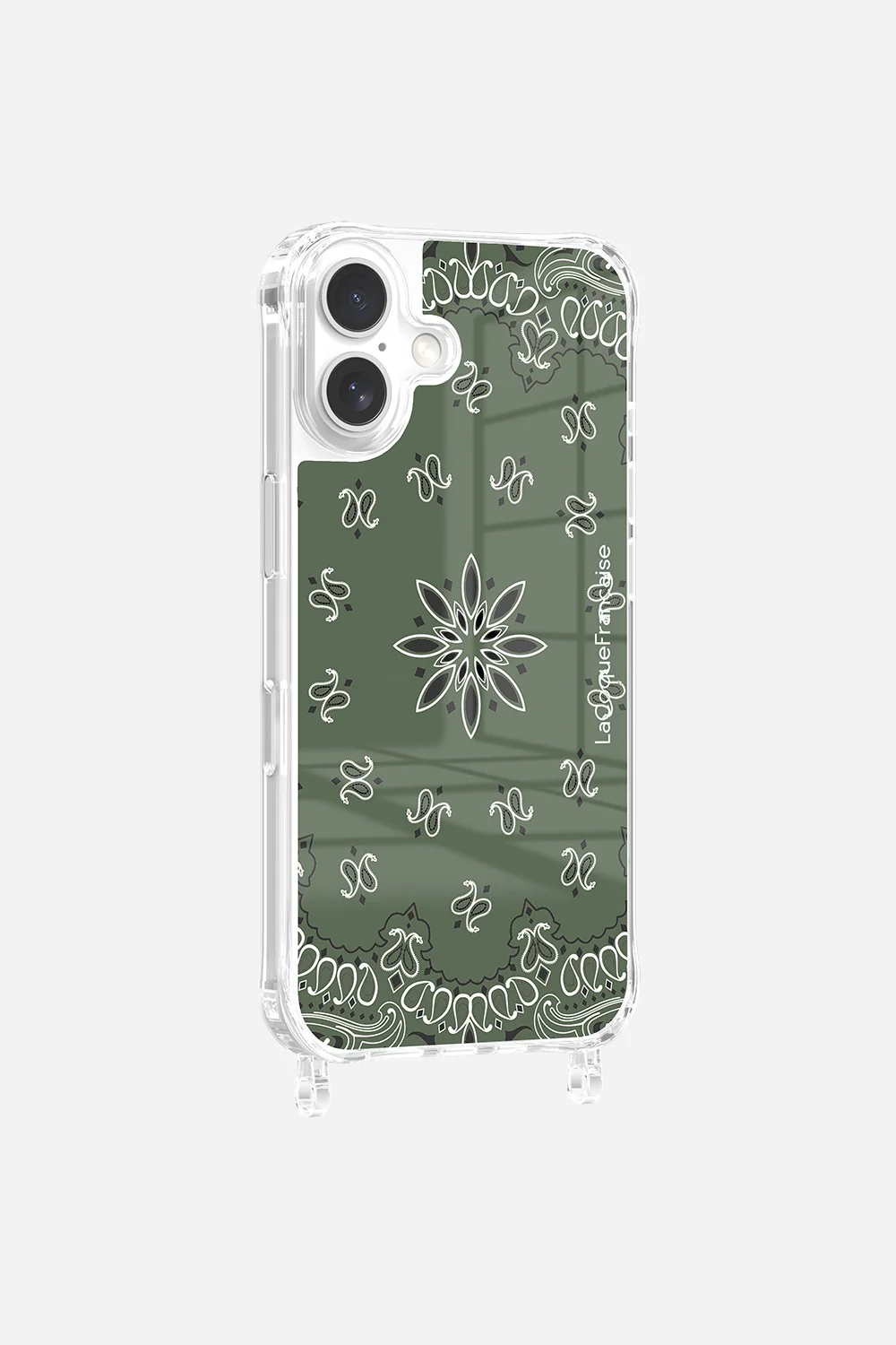 Coque Anneaux Imprimee Bandana Kaki - Image 6