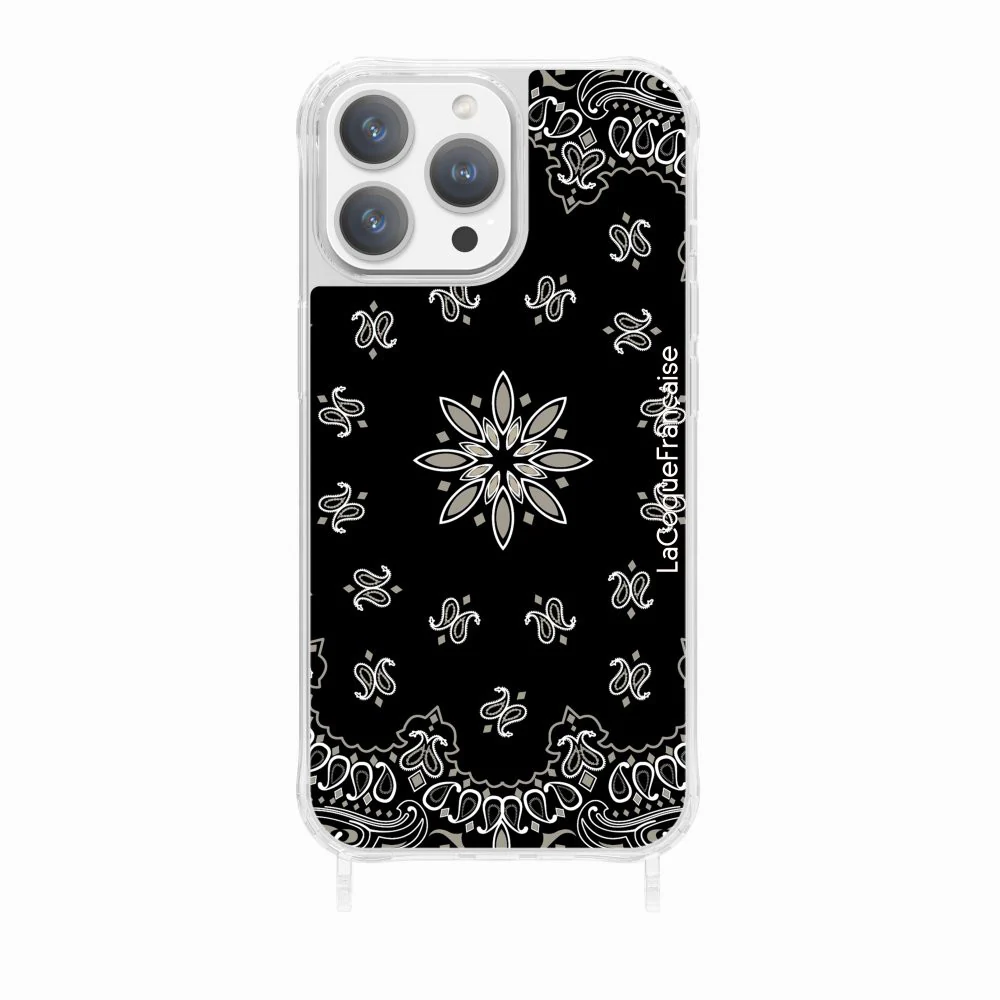 Coque Anneaux Imprimee Bandana Noir - Image 12