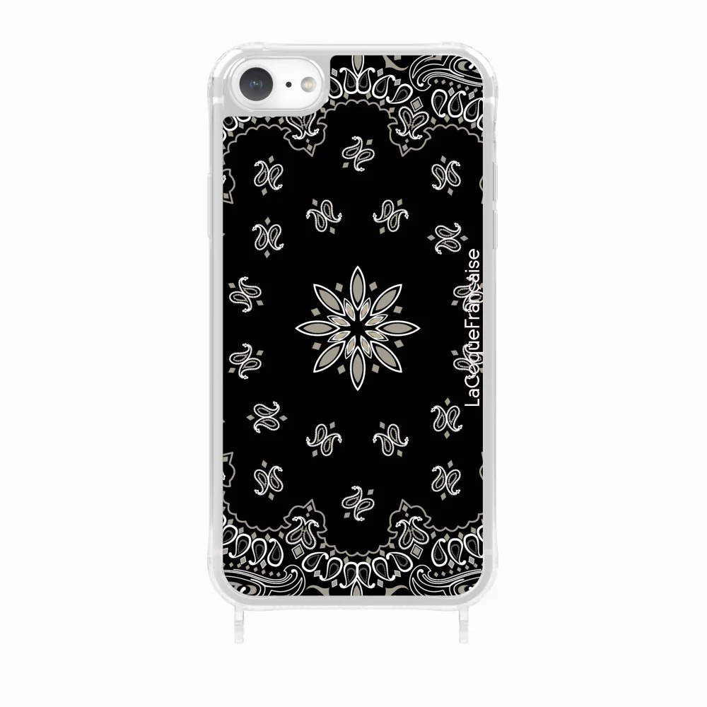 Coque Anneaux Imprimee Bandana Noir - Image 32