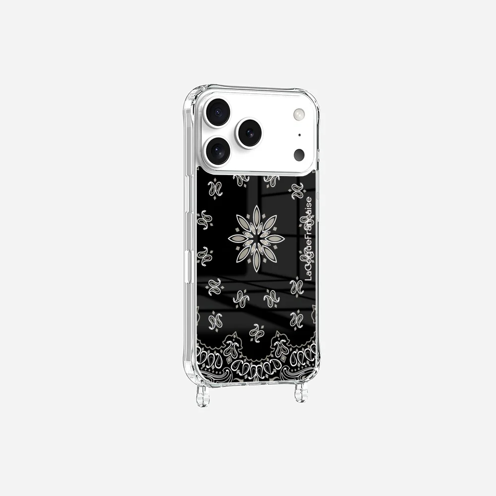 Coque Anneaux Imprimee Bandana Noir - Image 4