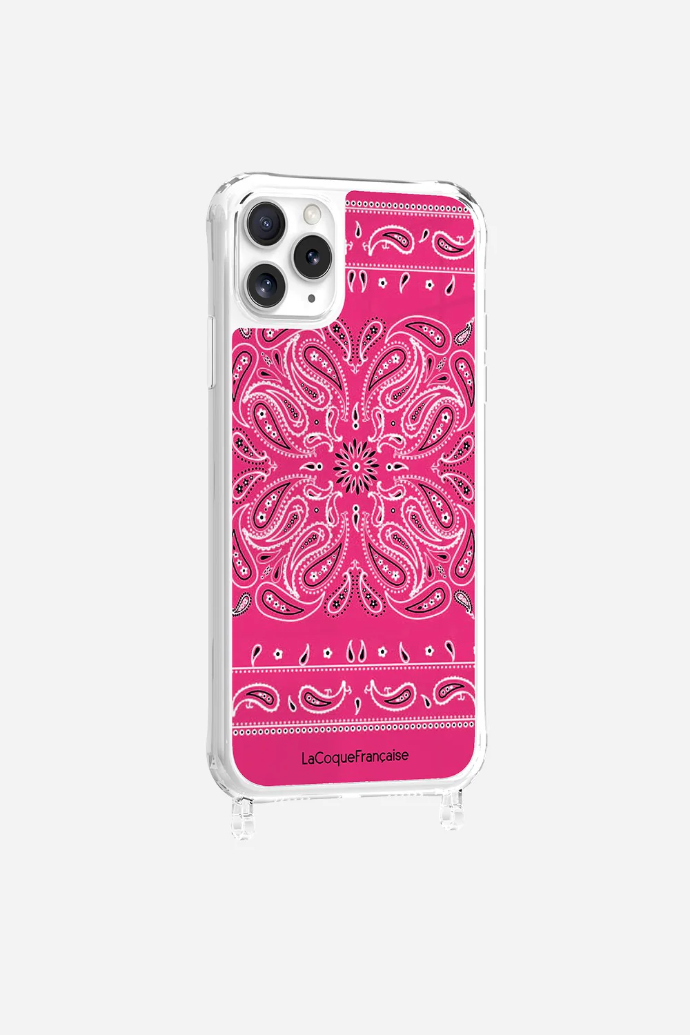 Coque Anneaux Imprimee Bandana Rose Fluo - Image 20