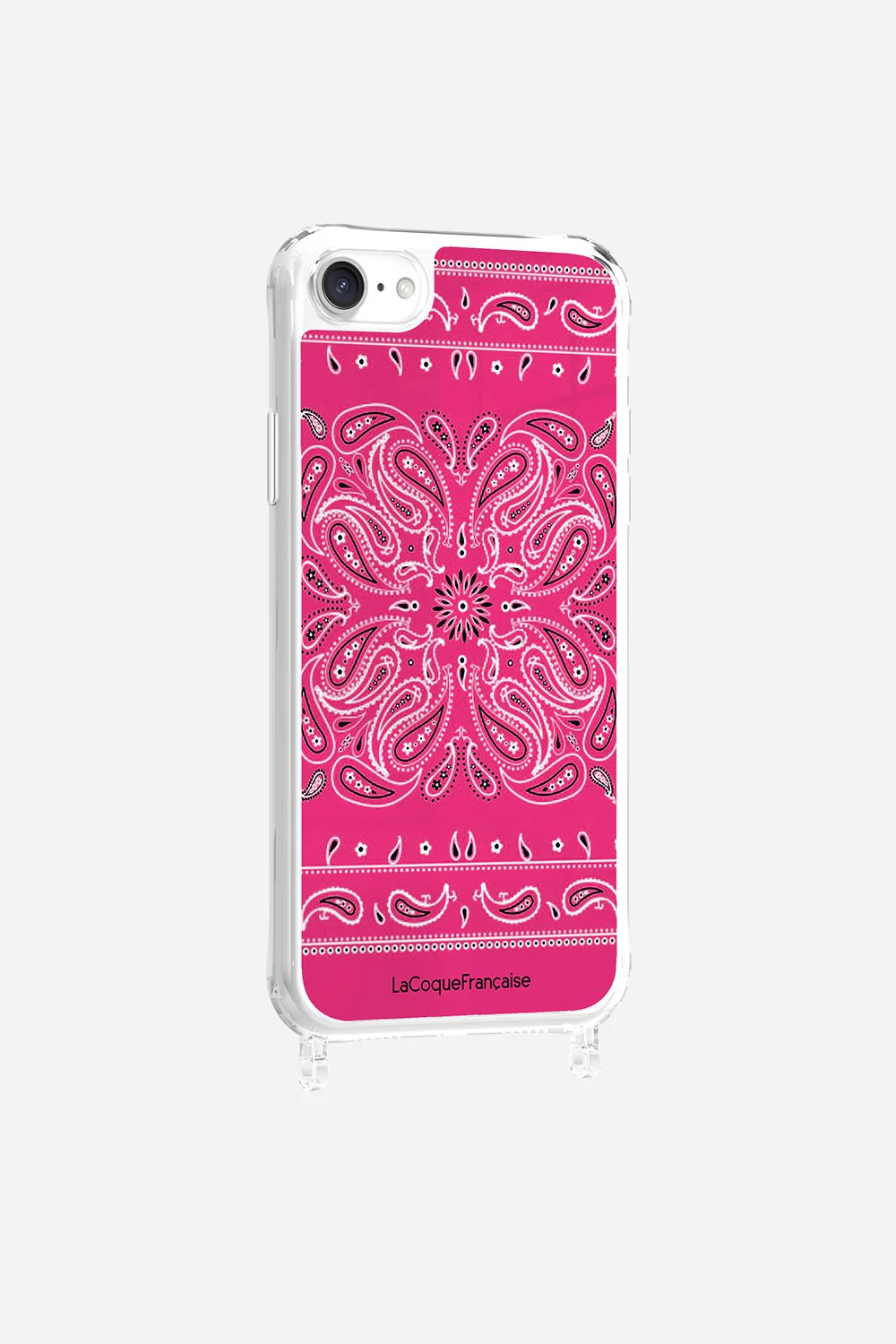 Coque Anneaux Imprimee Bandana Rose Fluo - Image 26