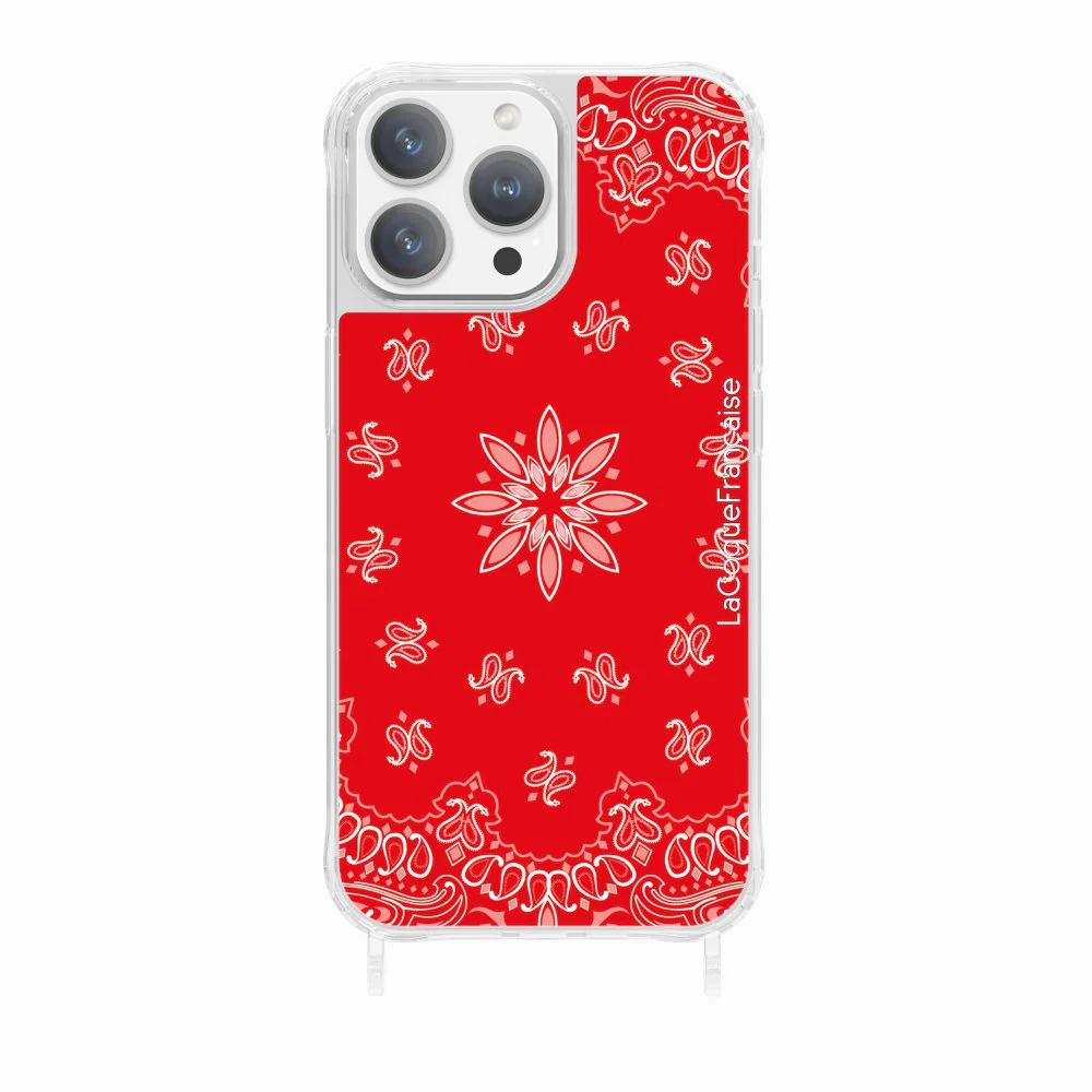Coque Anneaux Imprimee Bandana Rouge - Image 11