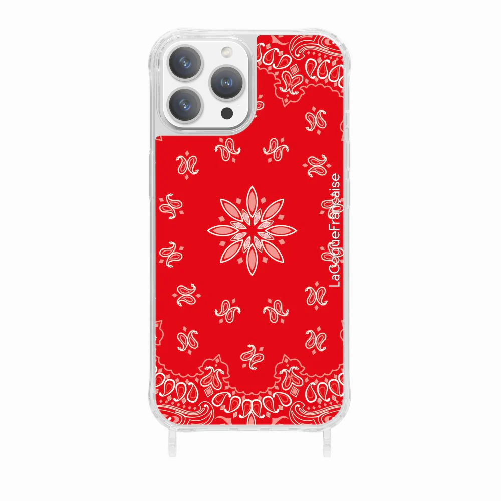 Coque Anneaux Imprimee Bandana Rouge - Image 12