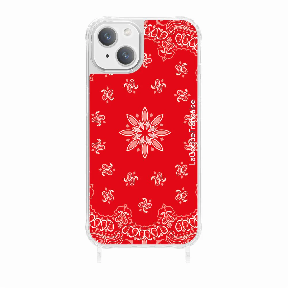 Coque Anneaux Imprimee Bandana Rouge - Image 14